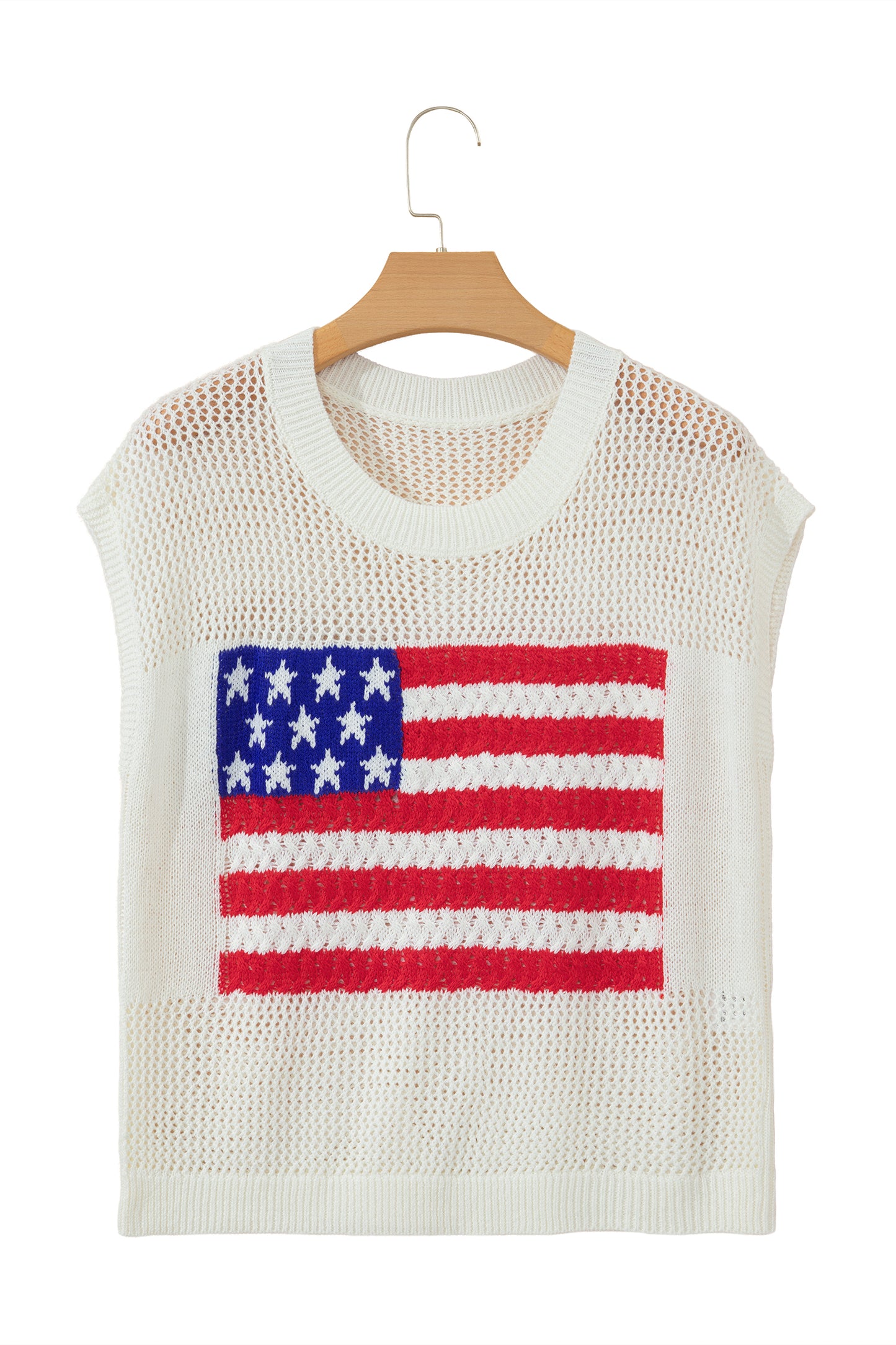 Fiery Red Flag Graphic Short Sleeve Sweater Top - Snoopy's Closet