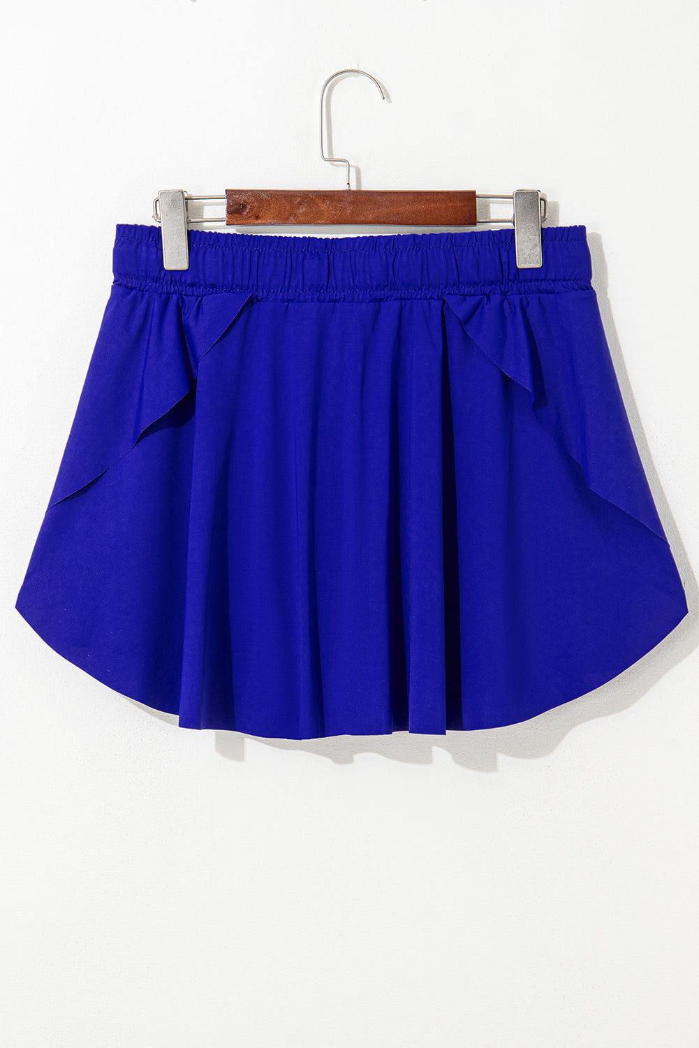 Dark Blue Drawstring Elastic Waistband Lined Tennis Skorts - Snoopy's Closet