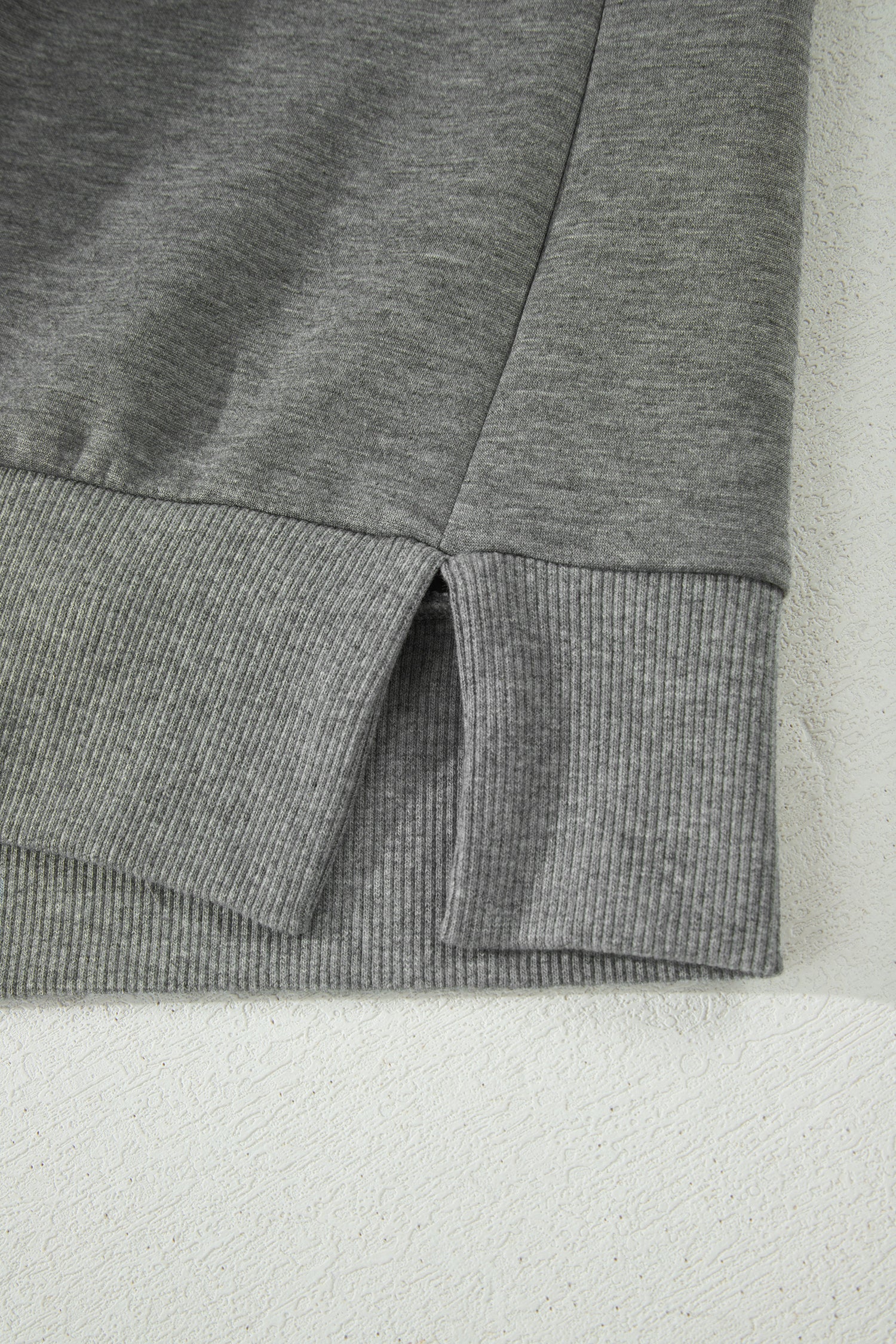 Gray Half Zip Polo Tee Casual Pant Set - Snoopy's Closet