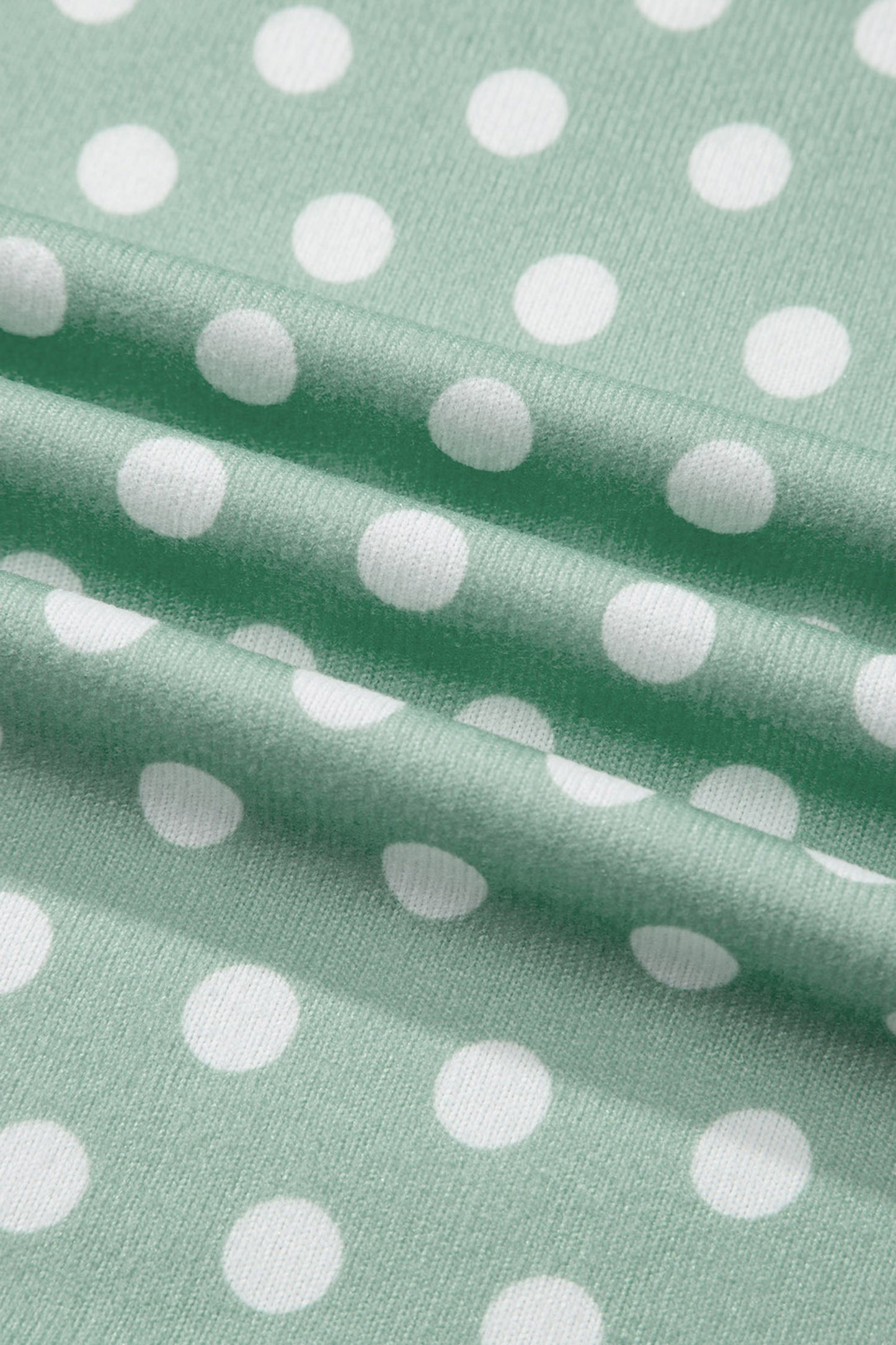 Conjunto corto estampado de lunares verdes