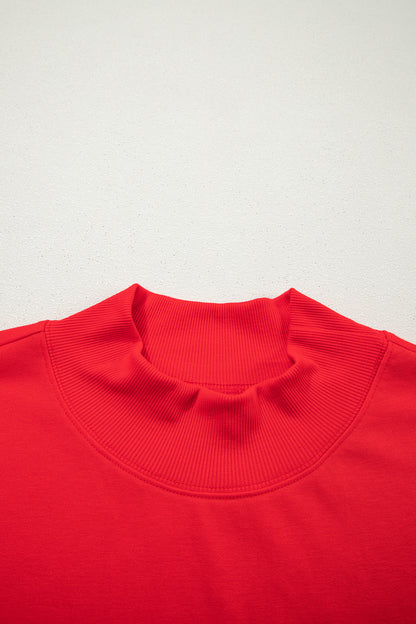 Mint Green Solid Color High Neck Cap Sleeve Loose Top - Snoopy's Closet
