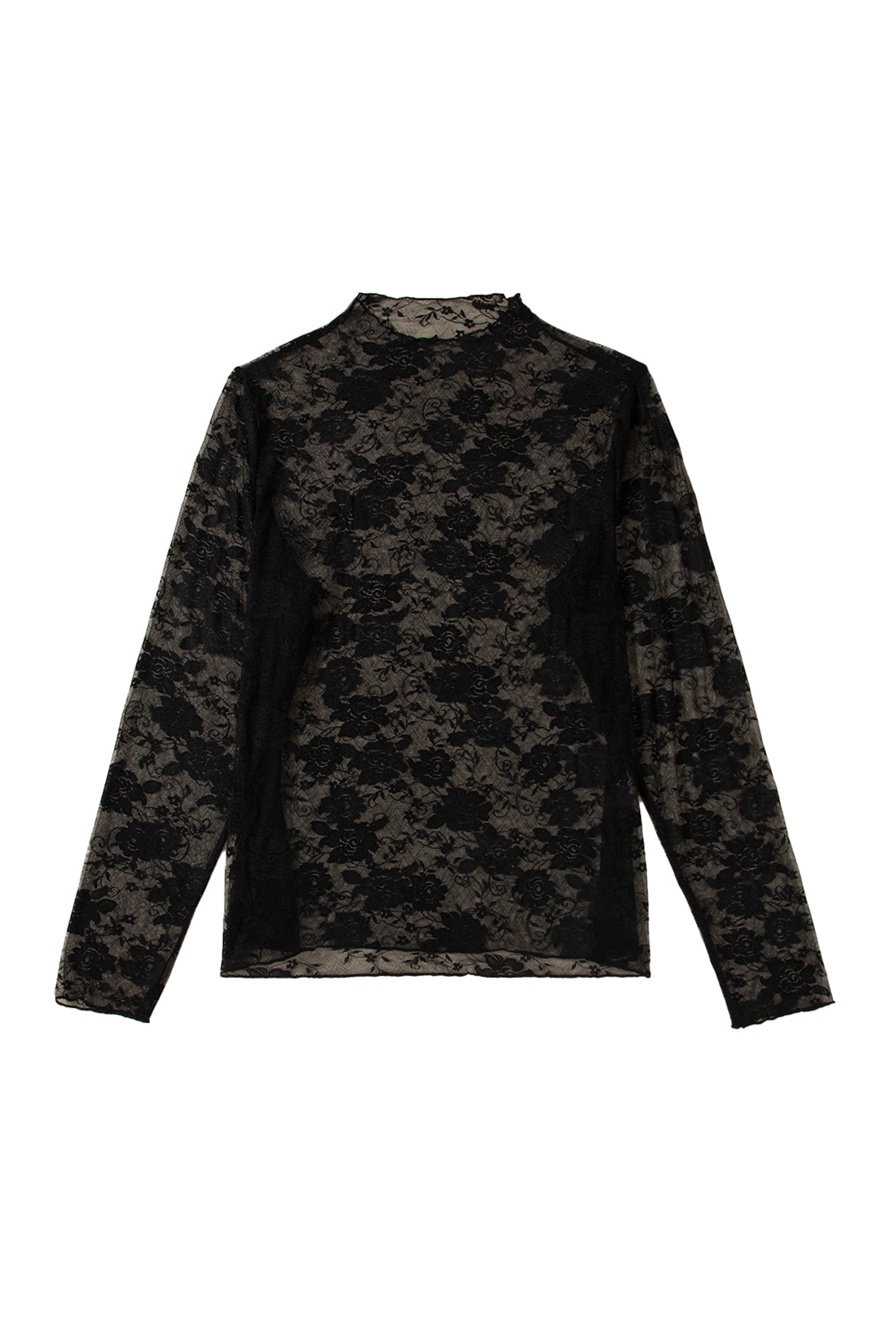White Plus Size Floral Mesh Long Sleeve Top - Snoopy's Closet