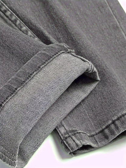 Vaqueros clásicos de corte recto para hombre - Mezcla de 65% algodón y 35% poliéster, 380 g/m² de peso pesado, lavable a máquina, ajuste regular, para todas las estaciones