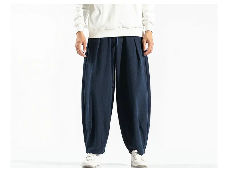 Men's Harem Pants Harajuku Wide-leg Sweatpants Male Cotton Loose Trousers Streetwear Men Woman Casual Pants Korean Fashion