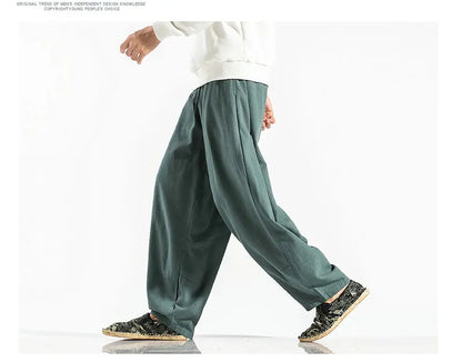 Men's Harem Pants Harajuku Wide-leg Sweatpants Male Cotton Loose Trousers Streetwear Men Woman Casual Pants Korean Fashion