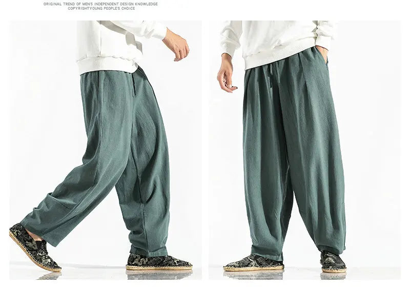 Men's Harem Pants Harajuku Wide-leg Sweatpants Male Cotton Loose Trousers Streetwear Men Woman Casual Pants Korean Fashion