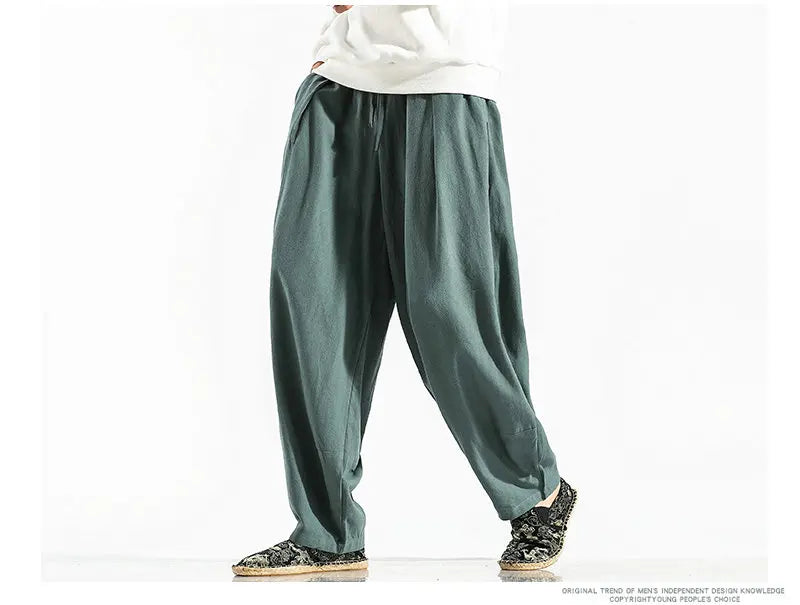 Men's Harem Pants Harajuku Wide-leg Sweatpants Male Cotton Loose Trousers Streetwear Men Woman Casual Pants Korean Fashion