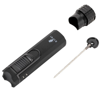 Encendedor de puros XIFEI a prueba de viento con perforador y aguja, de metal, portátil, con triple llama, multifunción, recargable, accesorios para fumadores