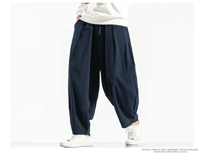 Men's Harem Pants Harajuku Wide-leg Sweatpants Male Cotton Loose Trousers Streetwear Men Woman Casual Pants Korean Fashion