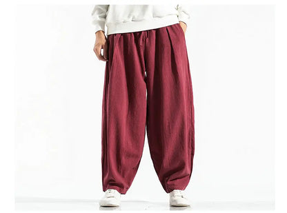 Men's Harem Pants Harajuku Wide-leg Sweatpants Male Cotton Loose Trousers Streetwear Men Woman Casual Pants Korean Fashion