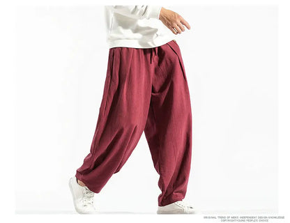 Men's Harem Pants Harajuku Wide-leg Sweatpants Male Cotton Loose Trousers Streetwear Men Woman Casual Pants Korean Fashion