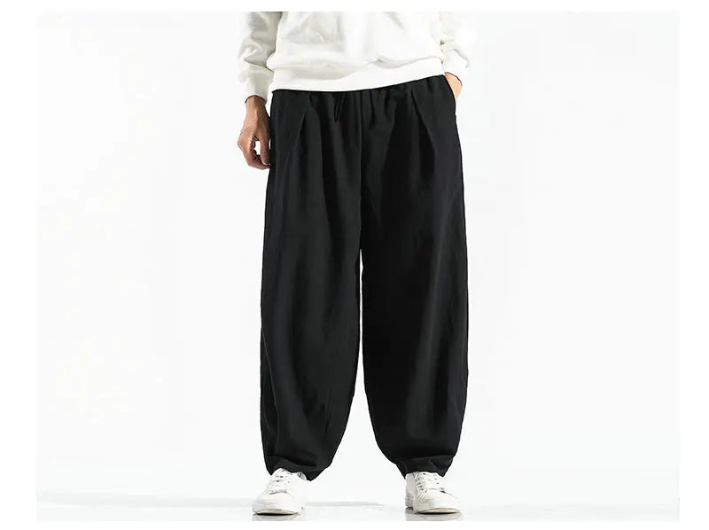 Men's Harem Pants Harajuku Wide-leg Sweatpants Male Cotton Loose Trousers Streetwear Men Woman Casual Pants Korean Fashion