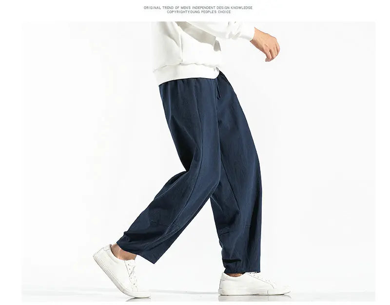 Men's Harem Pants Harajuku Wide-leg Sweatpants Male Cotton Loose Trousers Streetwear Men Woman Casual Pants Korean Fashion
