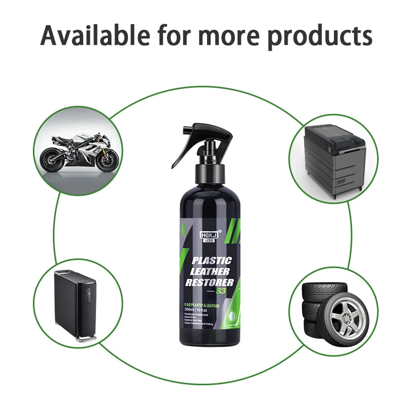 HGKJ S3 Renovador Líquido de Plástico y Cuero para Partes Interiores de Automóviles Restaurador Refrescante Limpiador en Espuma Pasta Restauradora para Coche