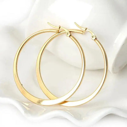 Showfay Color Dorado Simple Elegante Acero Inoxidable Aretes de Botón Set para Mujeres Niñas Uso Diario Fiesta Festival Joyería Casual Regalo