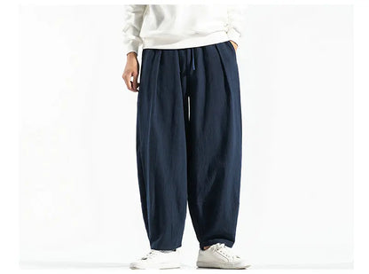 Men's Harem Pants Harajuku Wide-leg Sweatpants Male Cotton Loose Trousers Streetwear Men Woman Casual Pants Korean Fashion