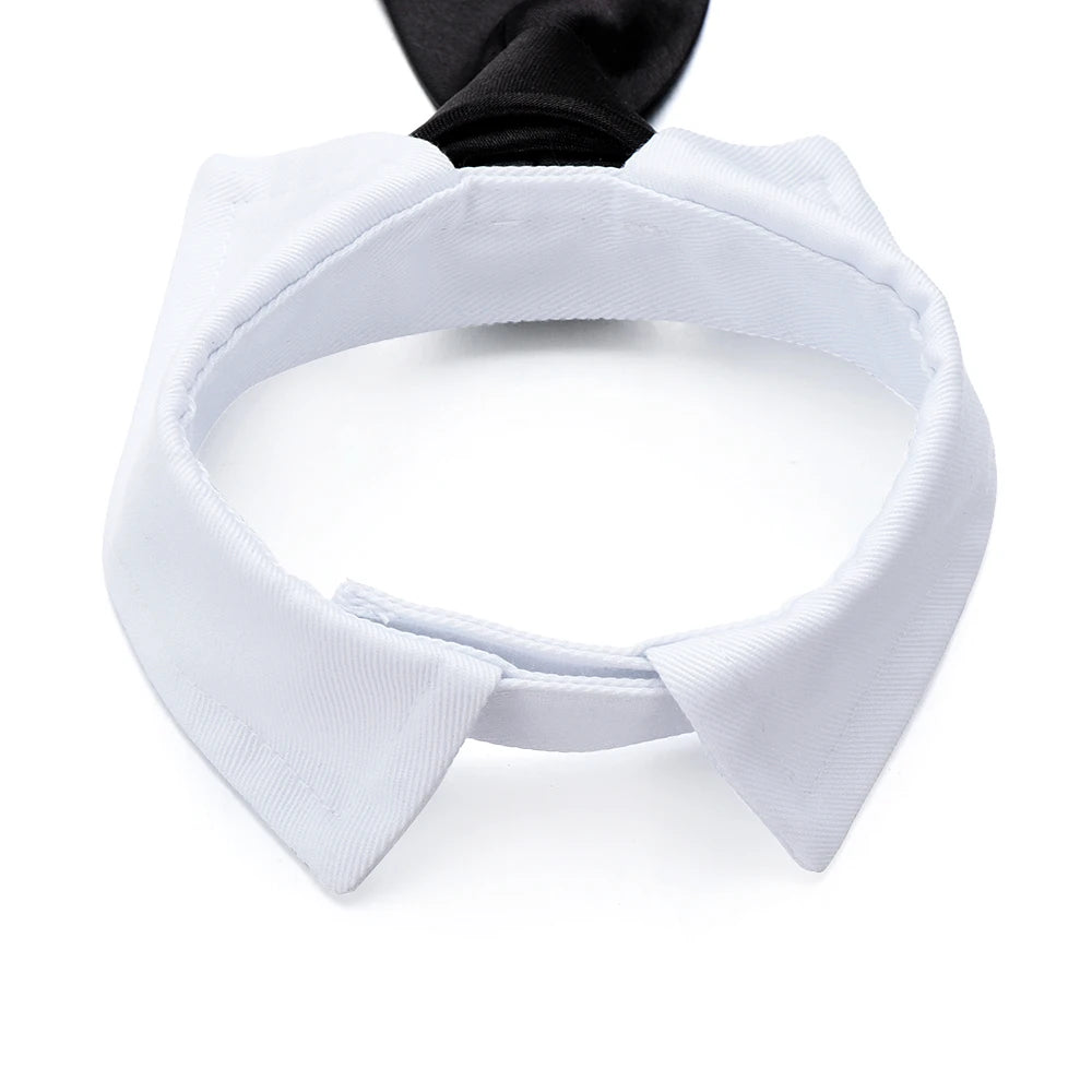 Pet Dog Cat Formal Necktie Tuxedo Bow Tie Black and Red Collar for Dog Cat Pet Accessories Suit for small medium dogs and cats