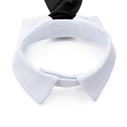 Pet Dog Cat Formal Necktie Tuxedo Bow Tie Black and Red Collar for Dog Cat Pet Accessories Suit for small medium dogs and cats