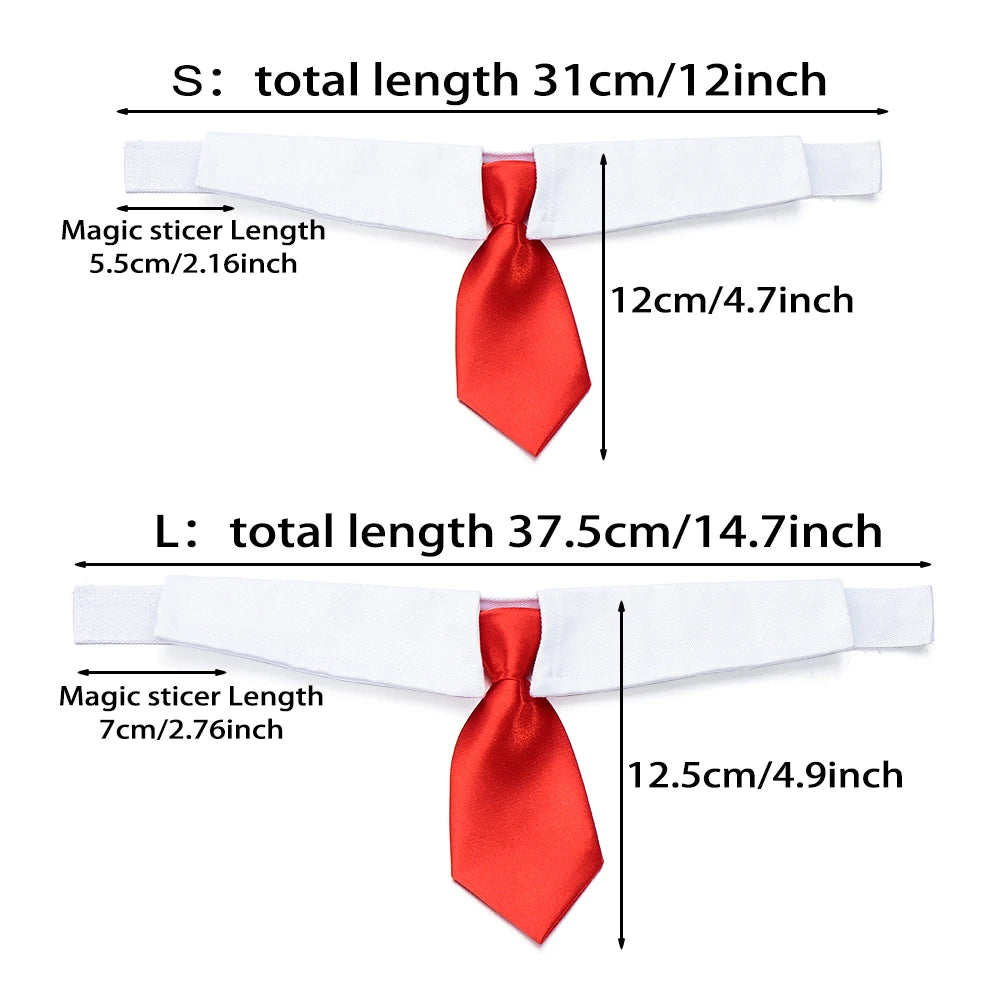 Pet Dog Cat Formal Necktie Tuxedo Bow Tie Black and Red Collar for Dog Cat Pet Accessories Suit for small medium dogs and cats