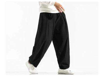 Men's Harem Pants Harajuku Wide-leg Sweatpants Male Cotton Loose Trousers Streetwear Men Woman Casual Pants Korean Fashion