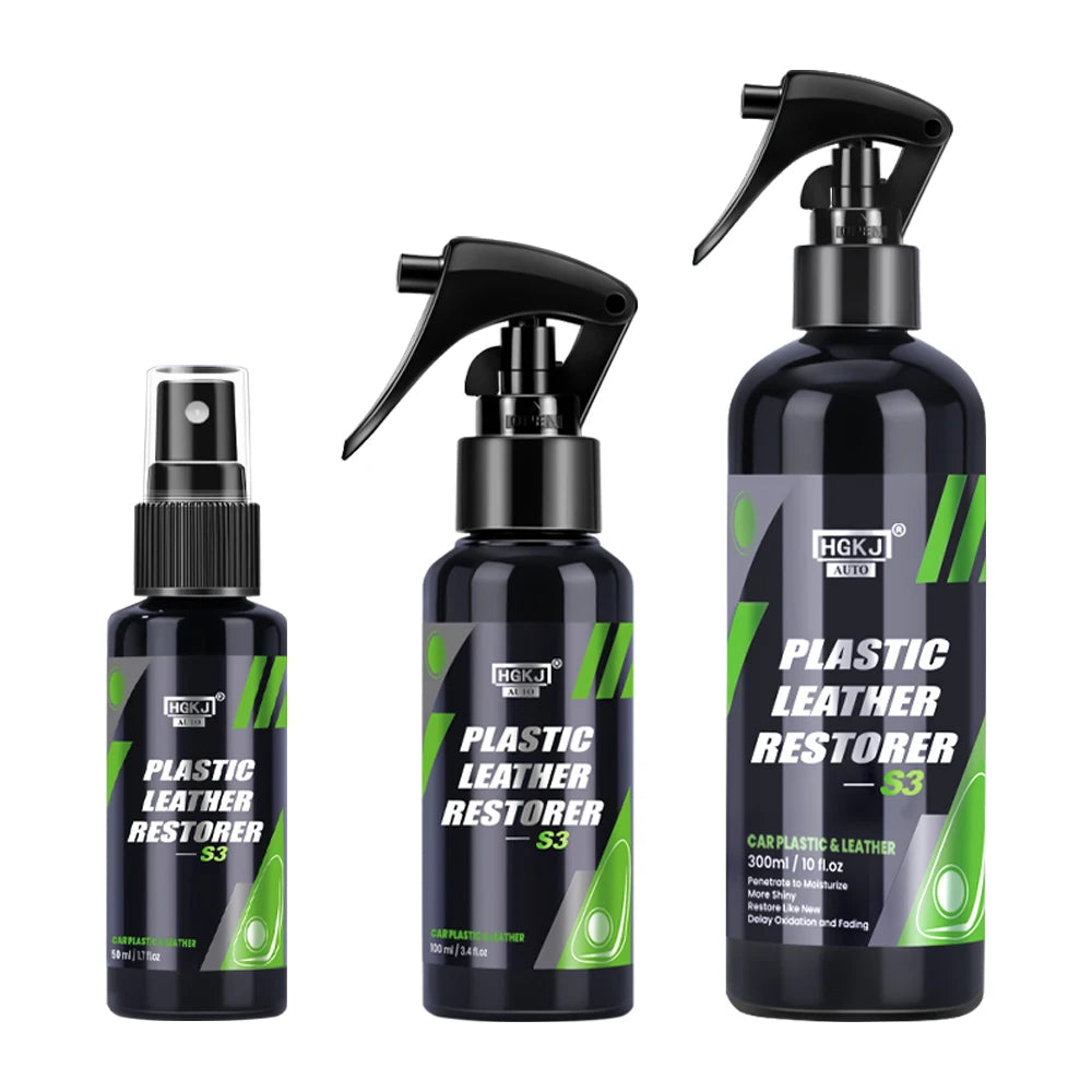 HGKJ S3 Renovador Líquido de Plástico y Cuero para Partes Interiores de Automóviles Restaurador Refrescante Limpiador en Espuma Pasta Restauradora para Coche