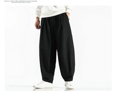 Men's Harem Pants Harajuku Wide-leg Sweatpants Male Cotton Loose Trousers Streetwear Men Woman Casual Pants Korean Fashion