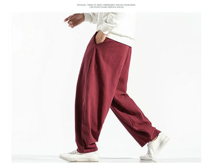Men's Harem Pants Harajuku Wide-leg Sweatpants Male Cotton Loose Trousers Streetwear Men Woman Casual Pants Korean Fashion
