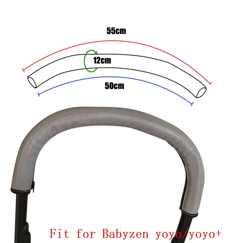 Funda protectora de poliuretano para reposabrazos de cochecito, compatible con Babyzen Yoyo 2 /yoyo +/yoyo, funda protectora para barra delantera de cochecito, accesorios