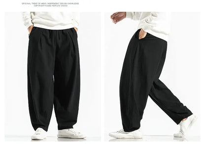 Men's Harem Pants Harajuku Wide-leg Sweatpants Male Cotton Loose Trousers Streetwear Men Woman Casual Pants Korean Fashion