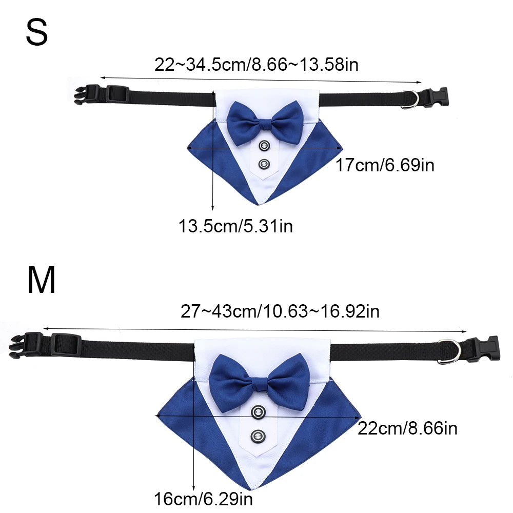 Pet Dog Cat Formal Necktie Tuxedo Bow Tie Black and Red Collar for Dog Cat Pet Accessories Suit for small medium dogs and cats