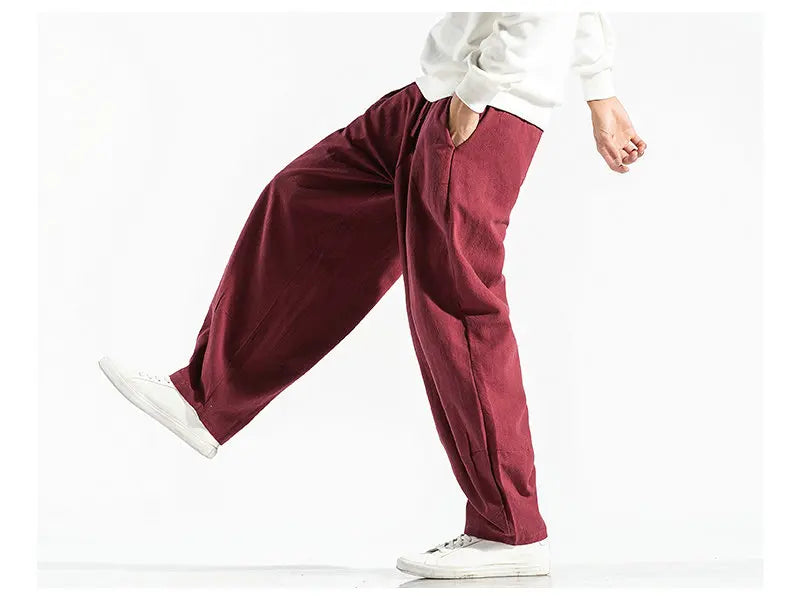 Men's Harem Pants Harajuku Wide-leg Sweatpants Male Cotton Loose Trousers Streetwear Men Woman Casual Pants Korean Fashion