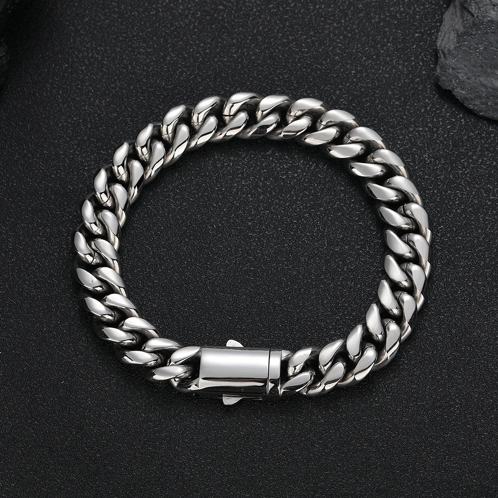 NUOYA Joyería de rapero moderna Collar de hip hop Diseño personalizado Collar de cadena cubana para hombres y mujeres Logotipo personalizable