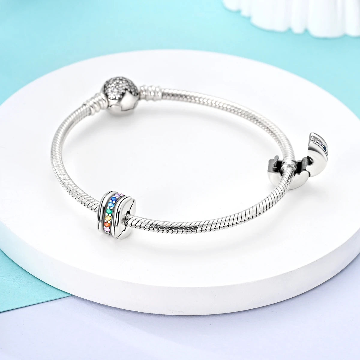 New Arrivals Silver Plated Cute Pet Moon Luminous Firefly Charms Fit Original Bangle Beads Pendent Dangle Bracelet DIY Jewelry