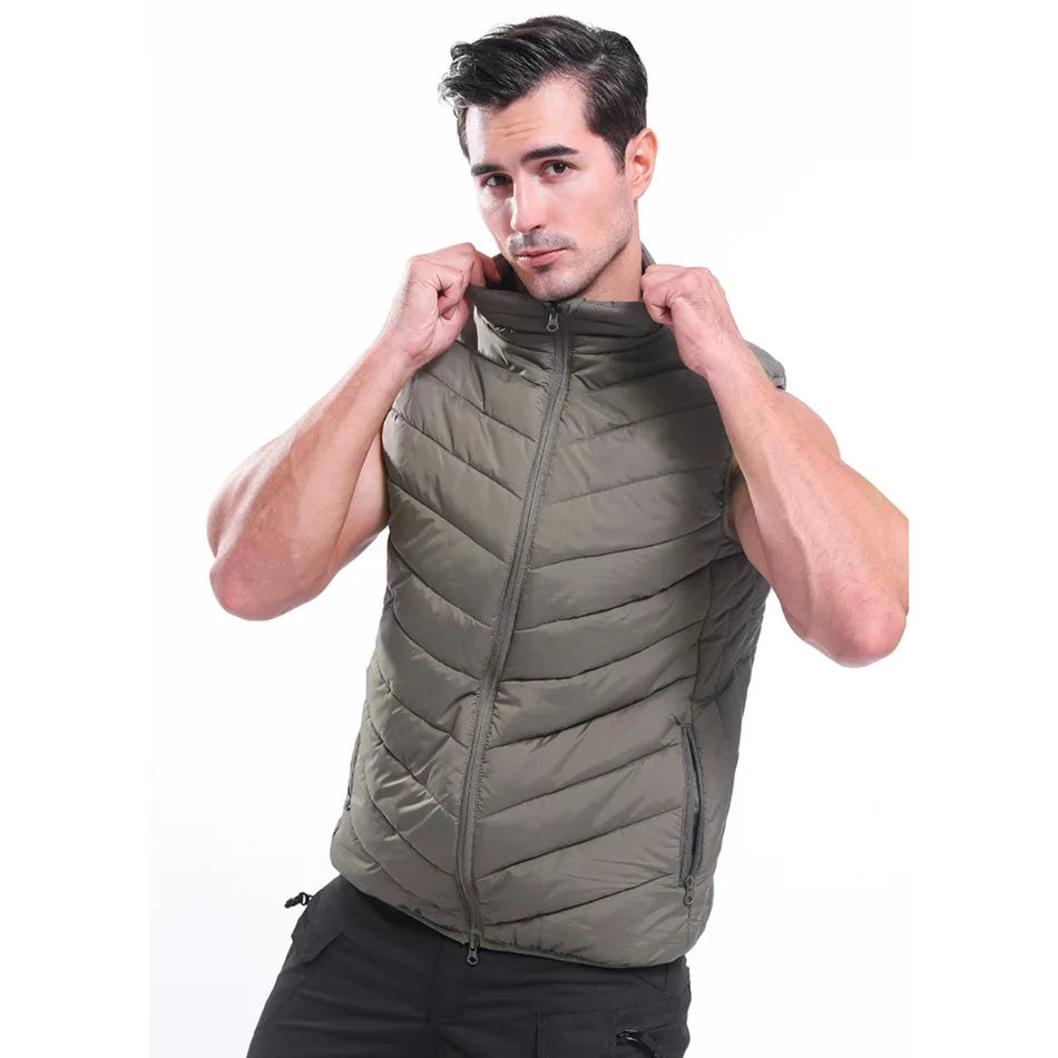 Men Casual Coat Vest Tactical Sports Thicken Warm Sleeveless Camouflage Jackets Male High-quality Waterproof Zipper Waistcoat