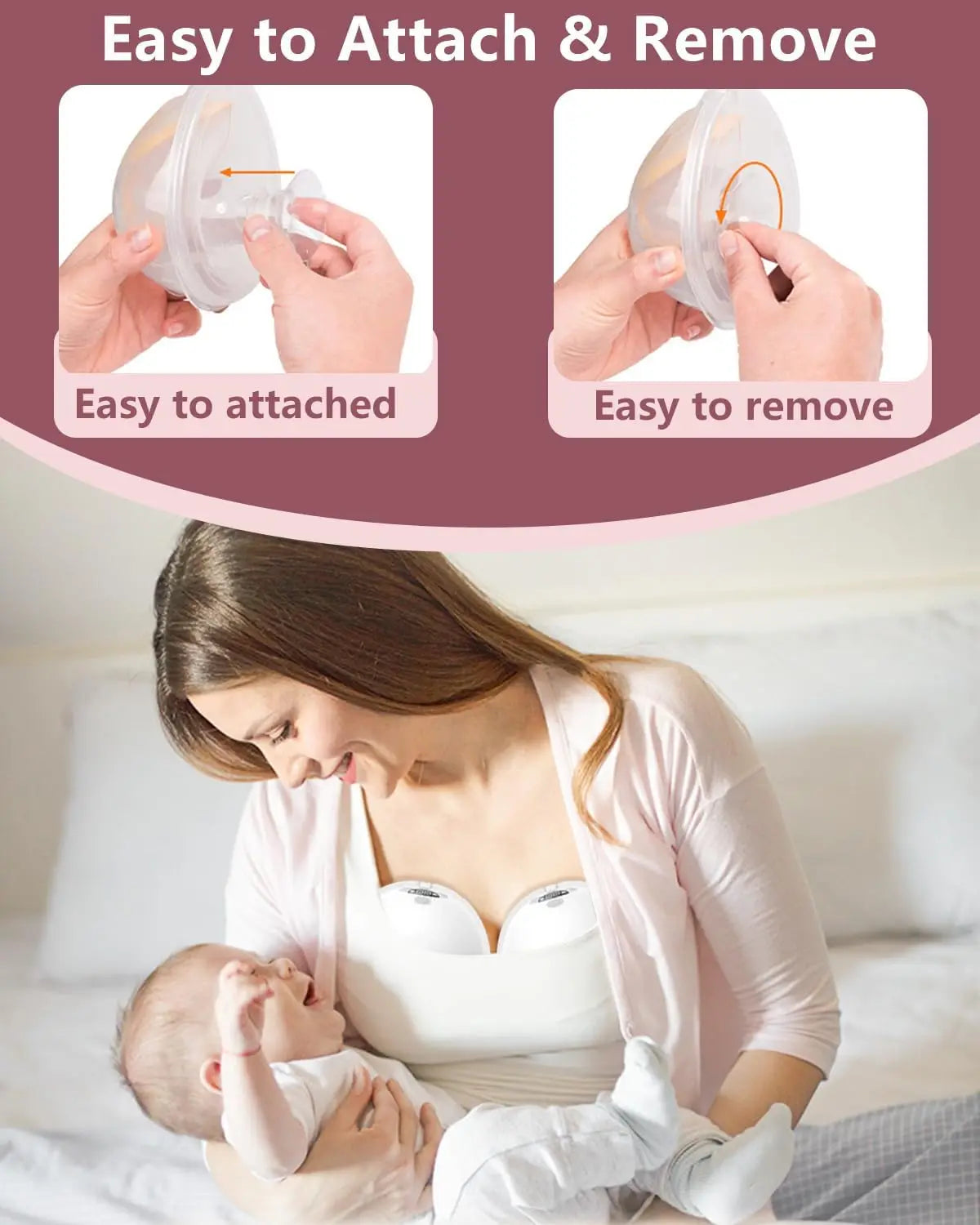 Kit de insertos de brida para extractores de leche Momcozy/Spectra S1/S2, Eufy/Medela/Elvie/Lansinoh/Paruu y extractores de leche portátiles