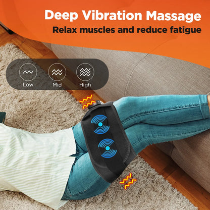 Cinturón Masajeador Vibratorio Calefactor, Soporte de Cintura con Compresas Calientes de Luz Roja, Masajeador de Espalda, Cinturón de Soporte Lumbar