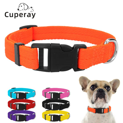 Adjustable Dog Collars for Small Medium Large Dogs,Thin Nylon Webbing & Quick Release Plastic Buckle Dog Collar Pet Accessories