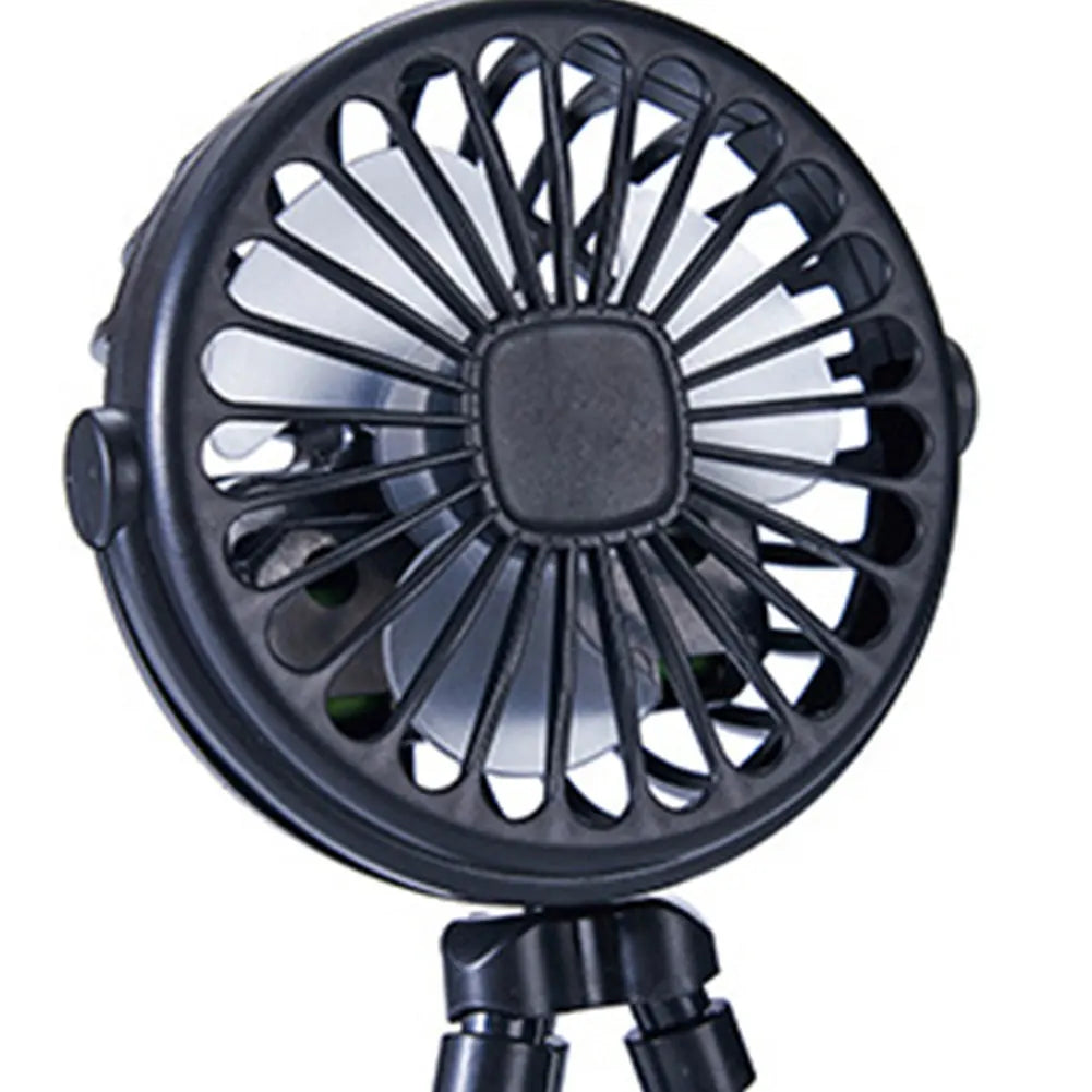Ventilador de Cochecito para Bebés con Trípode Flexible, Ventilador Portátil de Mano con Carga USB, Mini Ventilador de Escritorio de 500mAh para Cochecito de Bebé y Estudiantes