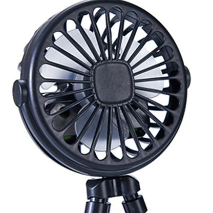 Ventilador de Cochecito para Bebés con Trípode Flexible, Ventilador Portátil de Mano con Carga USB, Mini Ventilador de Escritorio de 500mAh para Cochecito de Bebé y Estudiantes