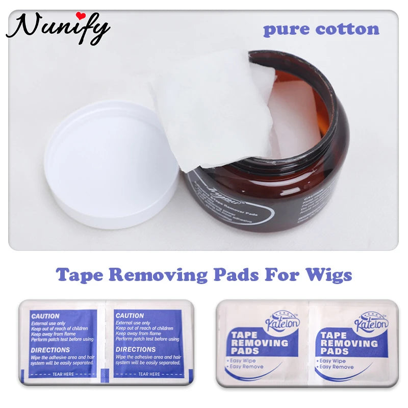New Non-woven Lace Glue Remover Pads For Wigs 20Pcs Remover For Tape In Hair Extensions Wholesalers Factory Price Wig Repair Kit