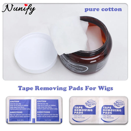 New Non-woven Lace Glue Remover Pads For Wigs 20Pcs Remover For Tape In Hair Extensions Wholesalers Factory Price Wig Repair Kit