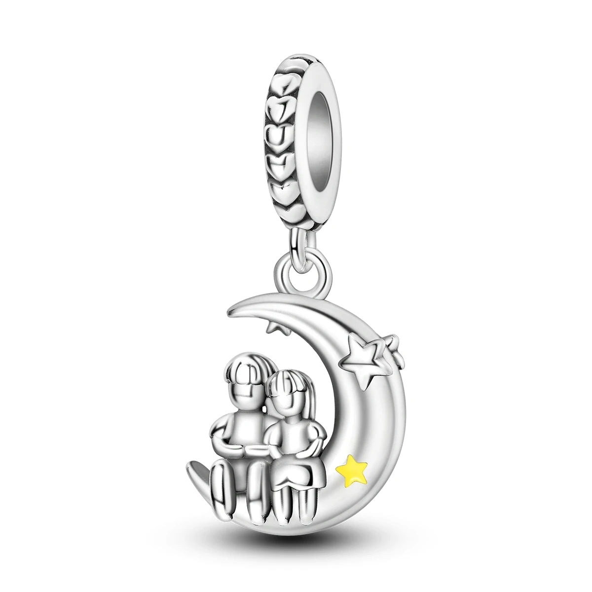 New Arrivals Silver Plated Cute Pet Moon Luminous Firefly Charms Fit Original Bangle Beads Pendent Dangle Bracelet DIY Jewelry