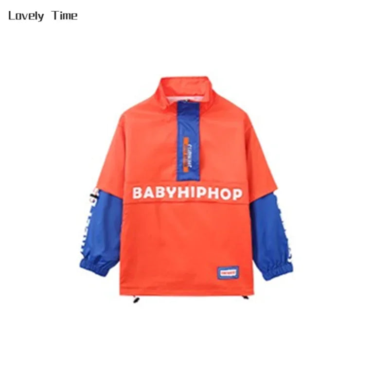 Chaqueta de hip hop para niños Pantalones cargo de contraste Sudaderas para niñas Conjuntos de ropa de baile callejero Chándal para niños Ropa urbana infantil