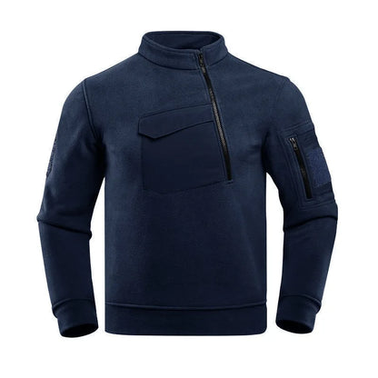 Men's Thermal Polartec Fleece Half Zip Pullover Winter Outdoor Warm Sweater Lightweight Long Sleeve Sweatshirt Military Clothing