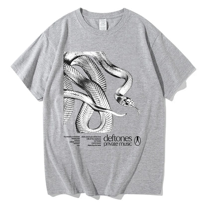 Deftones Private Music Tracklist Camiseta 2025 Algodón Camiseta Hombre Mujer Hip Hop Rock Top Moda Manga Corta Verano Camiseta Oversize