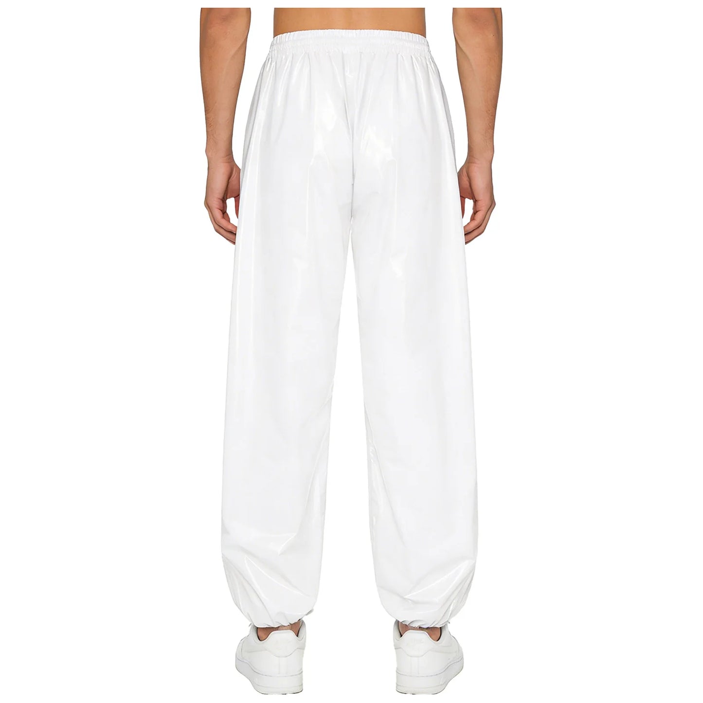 Pantalones Holgados Brillantes para Hombre Y2K con Cordón en la Cintura, Elástico en la Cintura, Bolsillos Laterales, Pantalones de Chándal Holgados y Brillantes, Disfraces de Hip Hop