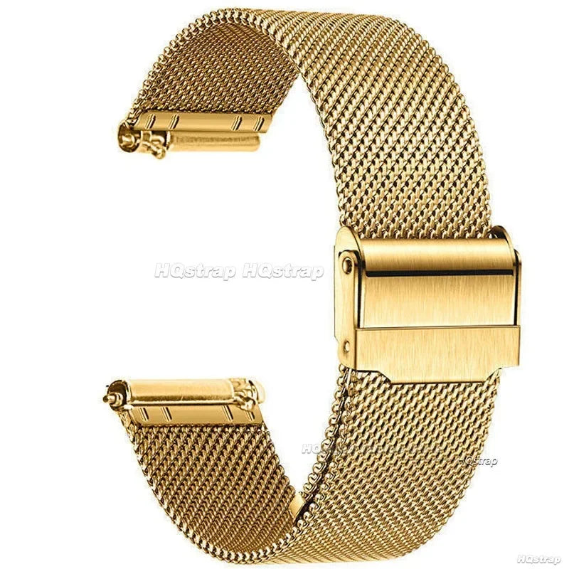 Correa milanesa de liberación rápida universal para DW 20mm 22mm 12mm 14mm 16mm 17mm 19mm 21mm 24mm 18mm Malla de acero inoxidable de 0.6