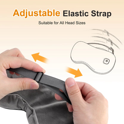 Masajeador ocular eléctrico Compresa caliente Alivio del estrés Calefacción Vibración Masaje Conectar música Relajación Cuidado ocular plegable Gafas inteligentes