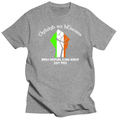 Ejército Republicano Irlandés Oglaigh na hEireann, camiseta irlandesa genial, camisetas gráficas de verano, harajuku, ropa de hombre, camiseta extragrande