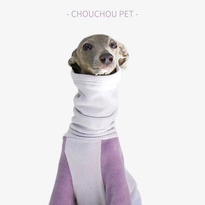 Suéter de cuello alto para iggy, whippet, galgo, ropa para mascotas, empalme elástico suave, ropa de cuatro patas